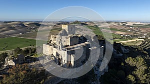 aerial view of the castle of Fatetar in the municipality of Espera, Spain. photo