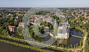 Aerial view of castle Gemen in Nordrhein-Westfalen photo