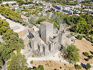 Aerial view of castle of Guimaraes, Portugal