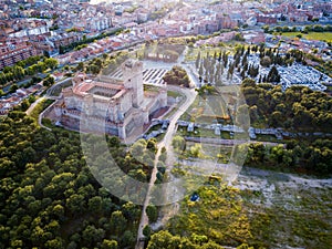 Aerial view of the Castle of La Mota in Medina del Campo