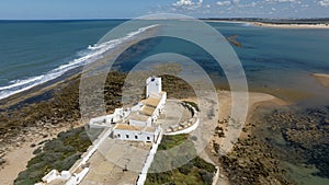 aerial view of the castle of Sancti Petri in the municipality of San Fernando, Cadiz. photo