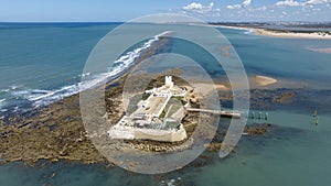 aerial view of the castle of Sancti Petri in the municipality of San Fernando, Cadiz. photo