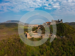 Aerial view about Castle of Szigliget