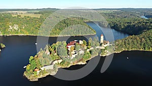 Aerial view of Castle Zvikov