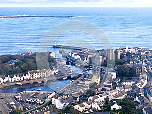 Aerial view of Castletown Isle of Man