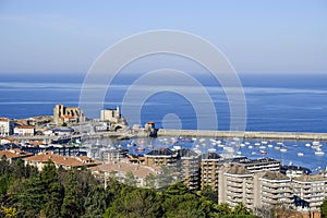 Aerial view of Castro Urdiales, Spain. photo