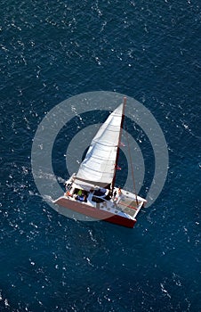 Aerial view Catamaran