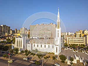 Aerial view of Cathedral of Maputo, capital city of Mozambique