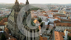 Aerial View of Cathedral St. Peter And St. Paul in Brno, Czech Republic, Europe