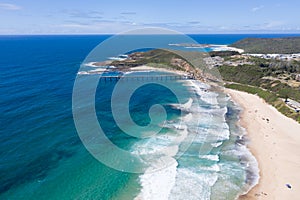 Aerial view Catherine Hill Bay NSW Australia
