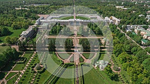 Aerial view of Catherine palace and Catherine park
