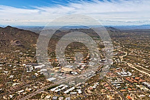 Aerial view of Cave Creek, Arizona