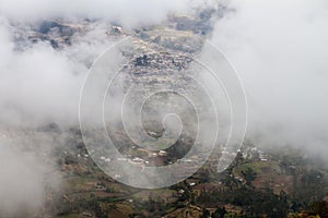 Aerial view of Celendin