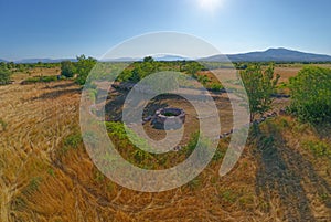 Aerial view of the Celtic well in Dalmatian hinterland