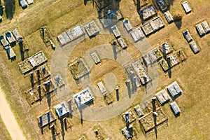 Aerial view of cemetery in South Gippsland photo