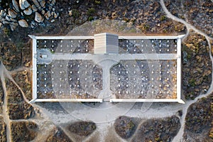 Aerial view of cemetery on Lavezzi island photo