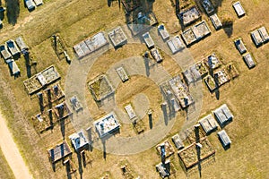 Aerial view of cemetery in South Gippsland