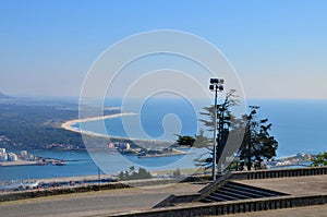 Aerial view on the center of Viana do Castelo, the Northern part of Portugal