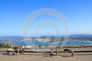 Aerial view on the center of Viana do Castelo, the Northern part of Portugal