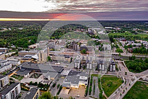 Aerial view of central Espoo, Finland