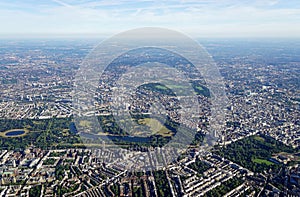 Aerial view of Central London photo