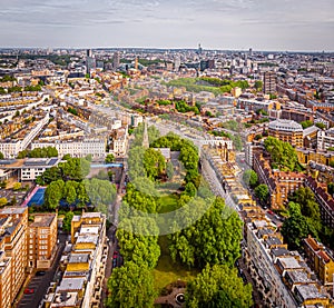 Aerial view of central London, UK photo