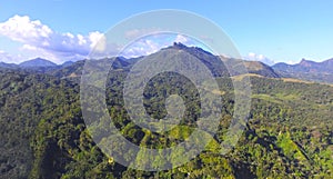 Aerial view of the central mountais of Panama