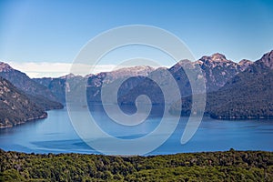 Aerial view from Cerro Llao Llao viewpoint at Circuito Chico - Bariloche, Patagonia, Argentina photo