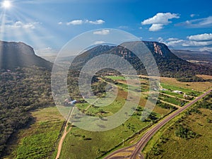 Aerial view of Cerro Paraguari.