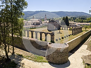 Aerial view of the Certosa di Serra San Bruno, Vibo Valentia, Calabria, Italy photo