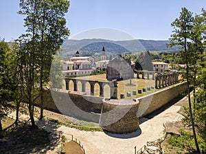 Aerial view of the Certosa di Serra San Bruno, Vibo Valentia, Calabria, Italy