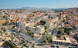 Aerial view of Cesme Castle