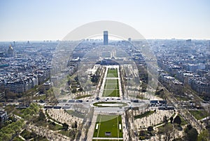Aerial view of Champ de Mars, Paris