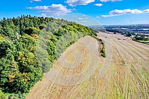 Aerial view of Chantry Down  Guildford England