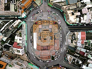 Aerial view of Chaotian Temple, Beigan, Yunlin, Taiwan