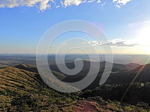 Aerial view of Chapada dos Guimaraes, Mato Grosso, Brazil