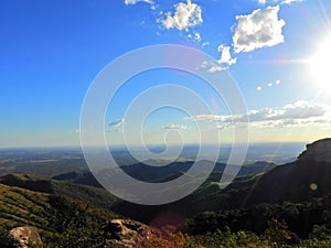 Aerial view of Chapada dos Guimaraes, Mato Grosso, Brazil