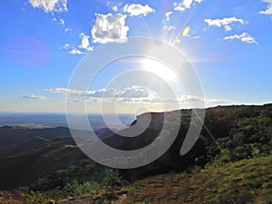 Aerial view of Chapada dos Guimaraes, Mato Grosso, Brazil