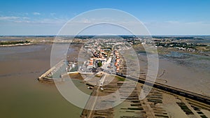 Aerial view of the Chapus point in Charente Maritime