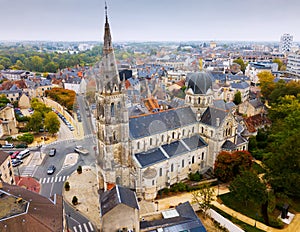 Aerial view of Chateauroux, France photo