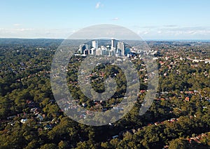 Aerial view of Chatswood CBD