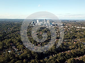 Aerial view of Chatswood CBD