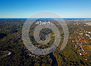 Aerial view of Chatswood CBD