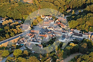 Aerial view of Chaumont-sur-Loire village