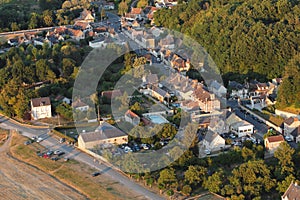 Aerial view of Chaumont-sur-Loire village