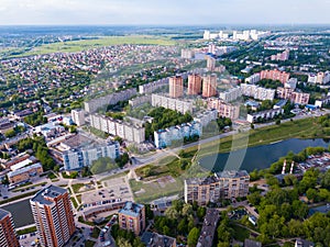 Aerial view of Chekhov, Russia