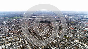 Aerial View of Chelsea, Fulham, West Kensington and Parsons Green in London