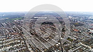 Aerial View of Chelsea, Fulham, West Kensington and Parsons Green in London photo