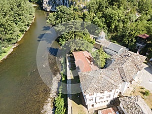 Aerial view of Cherepish Monastery, Bulgaria