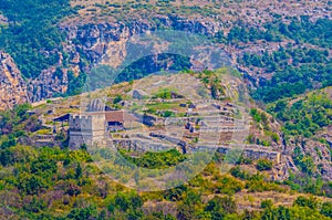 Aerial view of Cherven fortress in Bulgaria....IMAGE